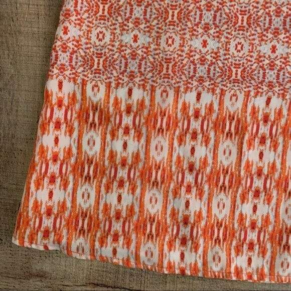 Pixley womens size XS lightweight Aztec design tank top in white red orange - Picture 5 of 7